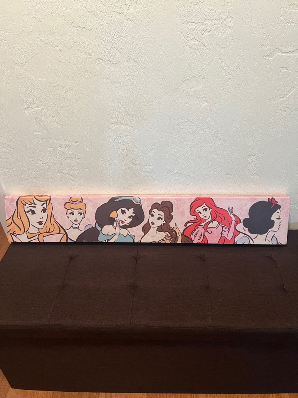 #1929* “37 X 7” Disney Princess Canvas Art - Pink Accent